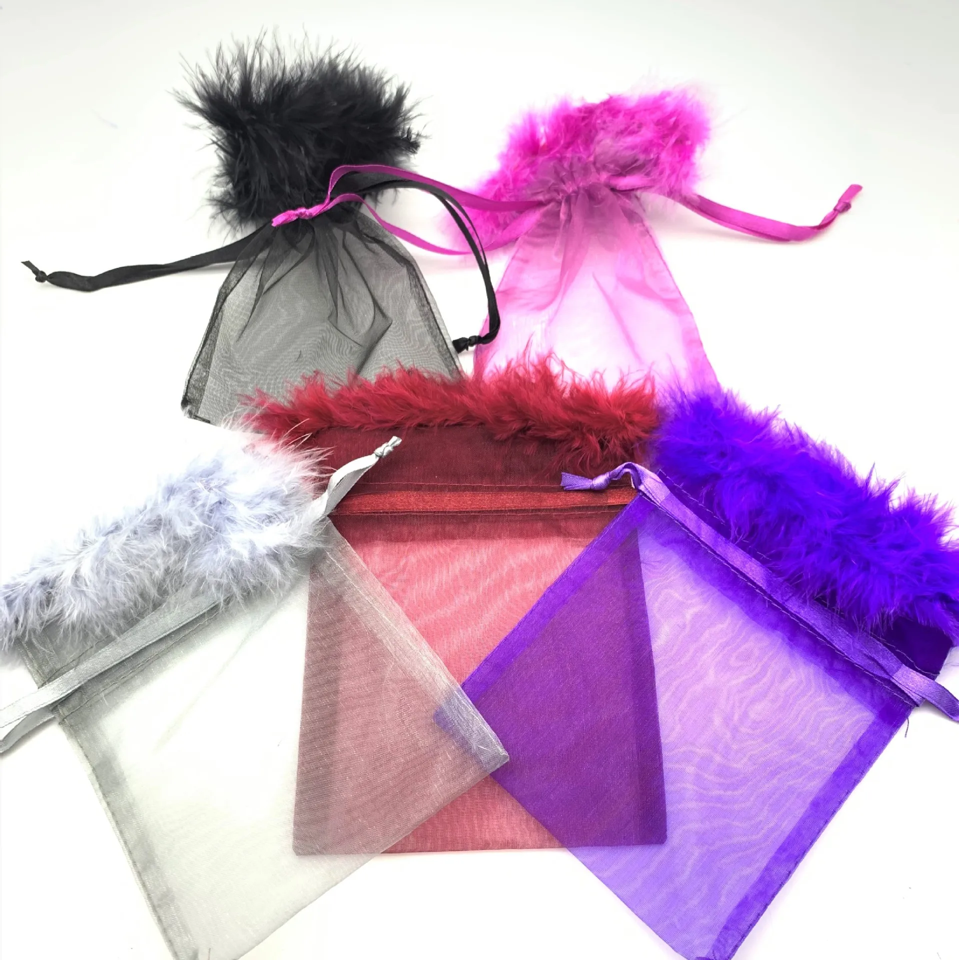 Organza bags with discount fur