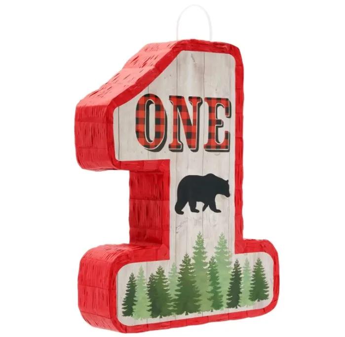  First Birthday Party Number 1 Pinata for Kids Mini Digital Pinata Wild One Pinata Decoration