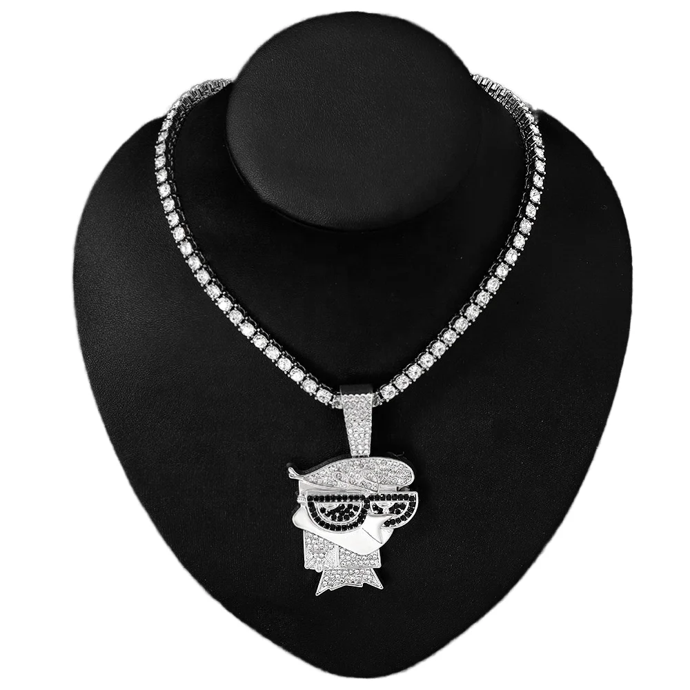 RQ New Style Iced Out 5mm Tennis Chain Hip Hop Rhinestone and