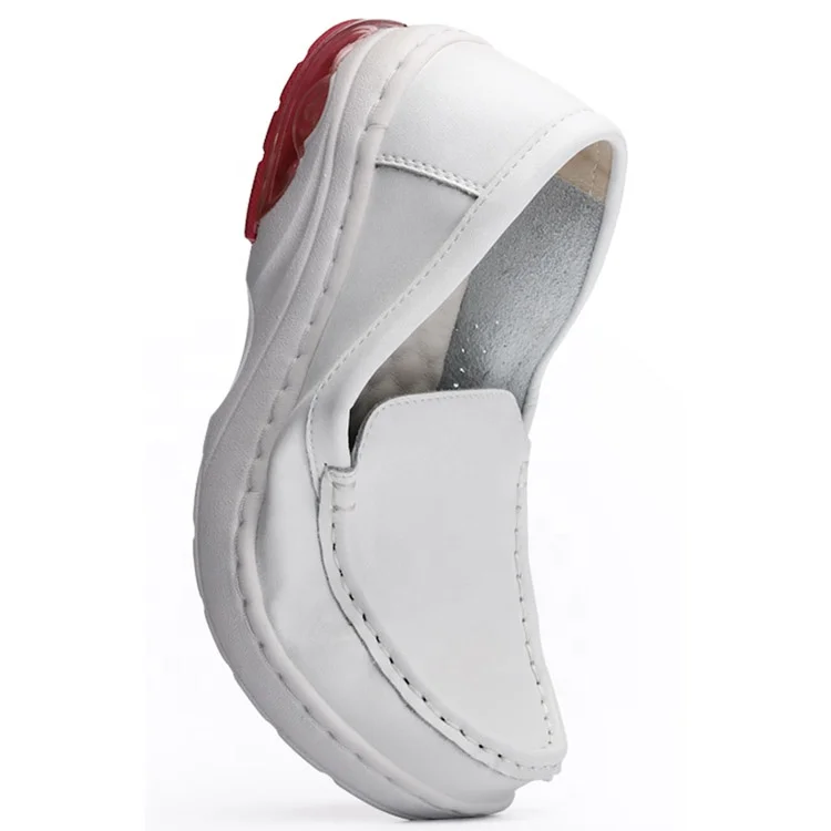 White Nursing Shoes Wipeable White Shoes Black Comfortable