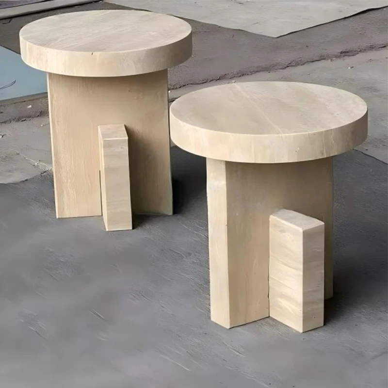 Travertine Modern Handmade Coffee Table for Bedroom & Dining