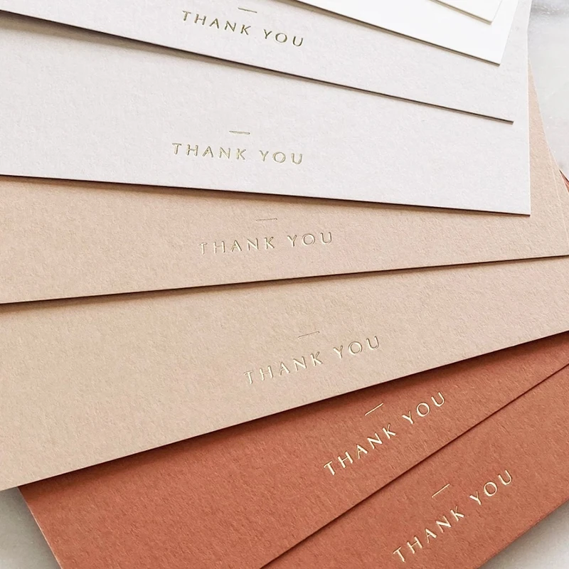 Recycled Custom Business Card Rose Pink Embossed Printed Paper Thank