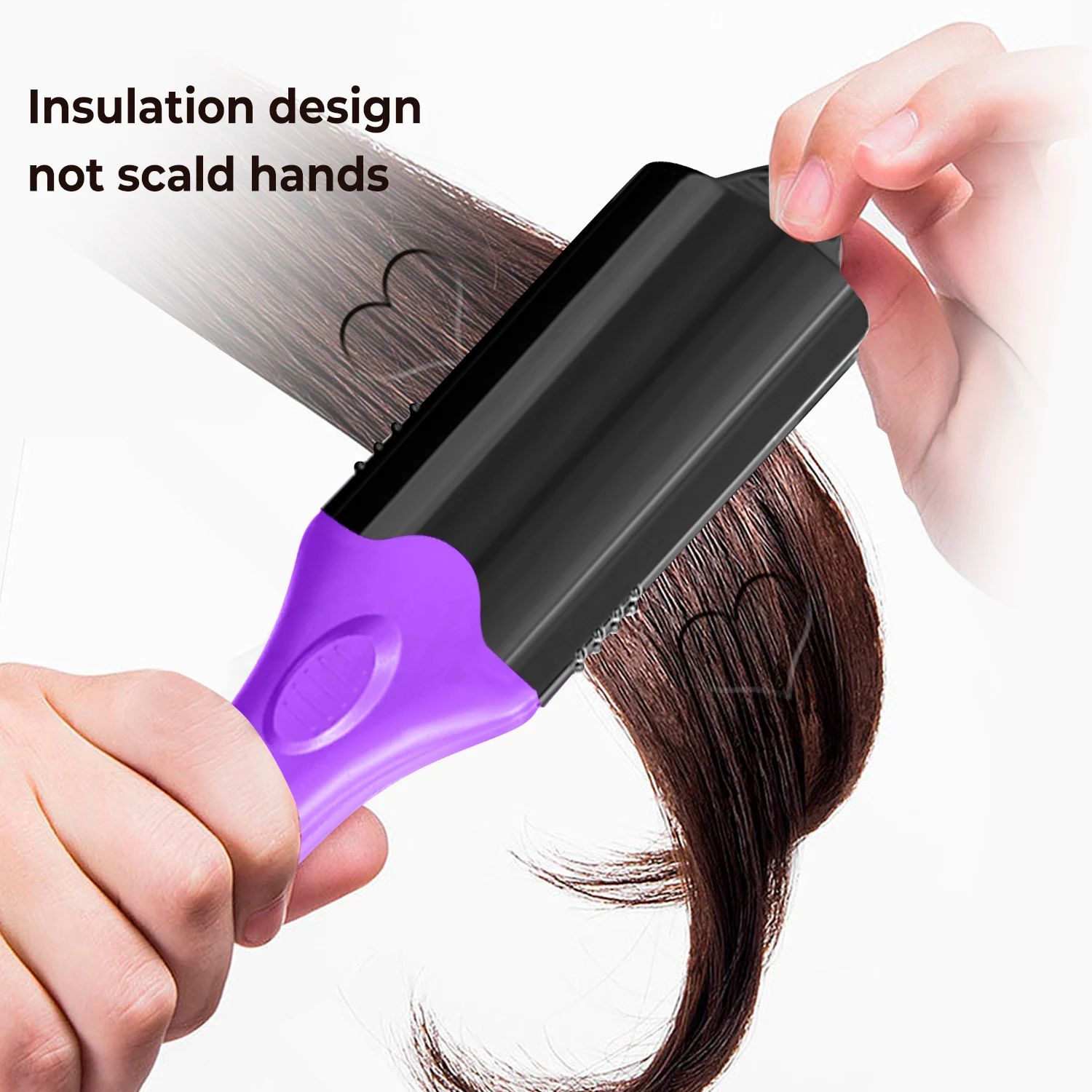 Professional 5 in 1 Interchangeable Plate Hair Straightener Hair Climper With 3 Crimping Plates 1 Straightening Flat Iron