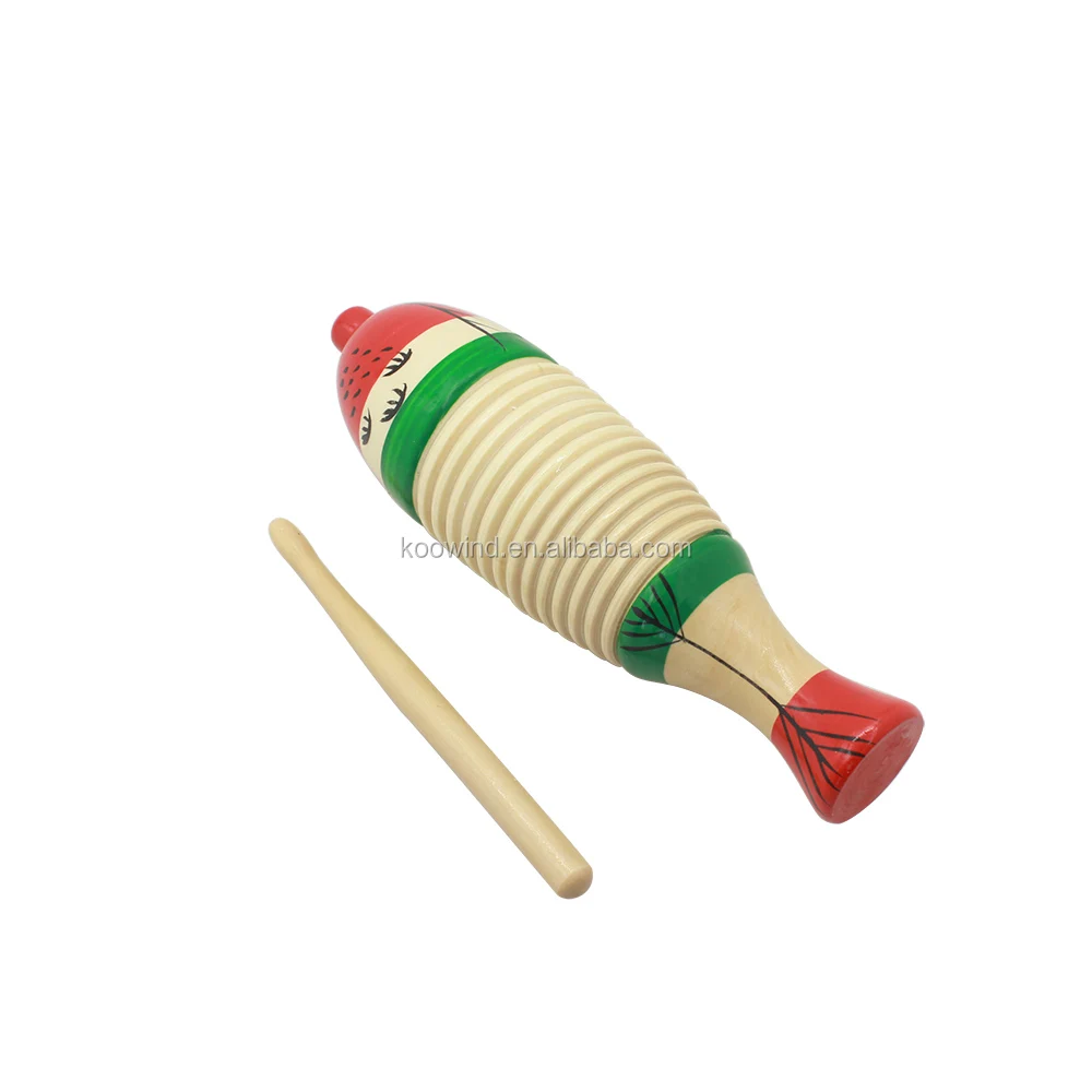 Orff World Teaching Aids Percussion Instrument Wooden Fish Kids Musical Toy RE