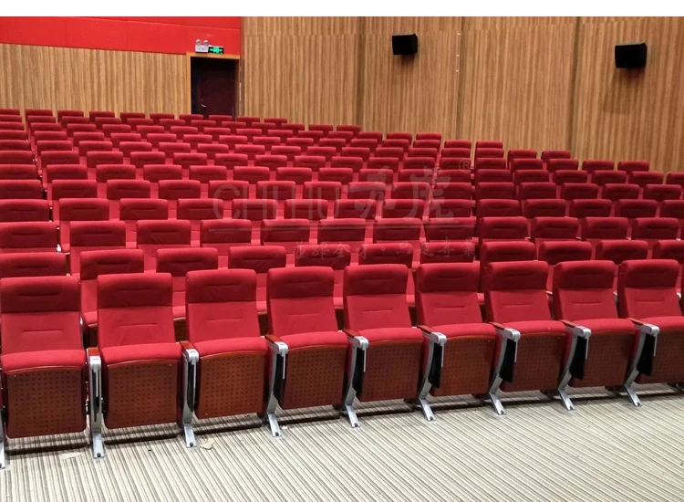 Cineplex Folding Cinema Seating Writing Pad Solid Metal Leg Movie Theater  Seats Theater Chair Auditorium Seat School Chairs