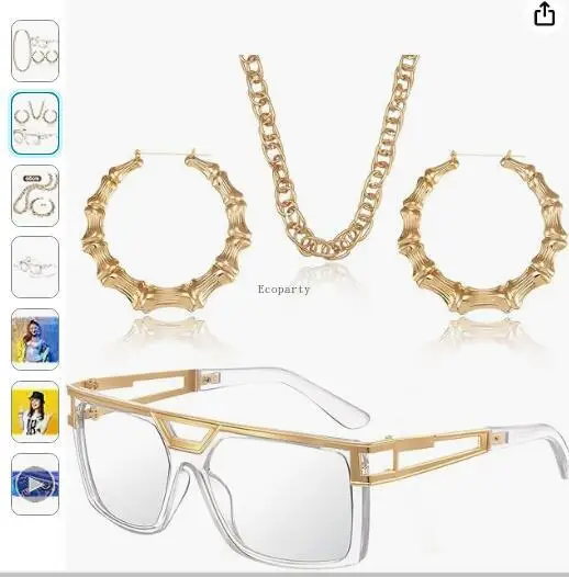Set di accessori per costumi anni '80 da donna on