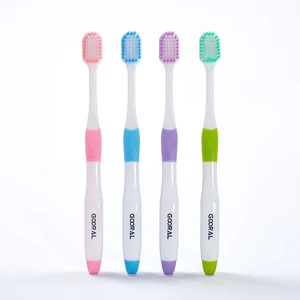 Adult Wide Head Manual Toothbrush with Medium Soft Nylon Bristles Dental Care Disposable Plastic Handle Brush