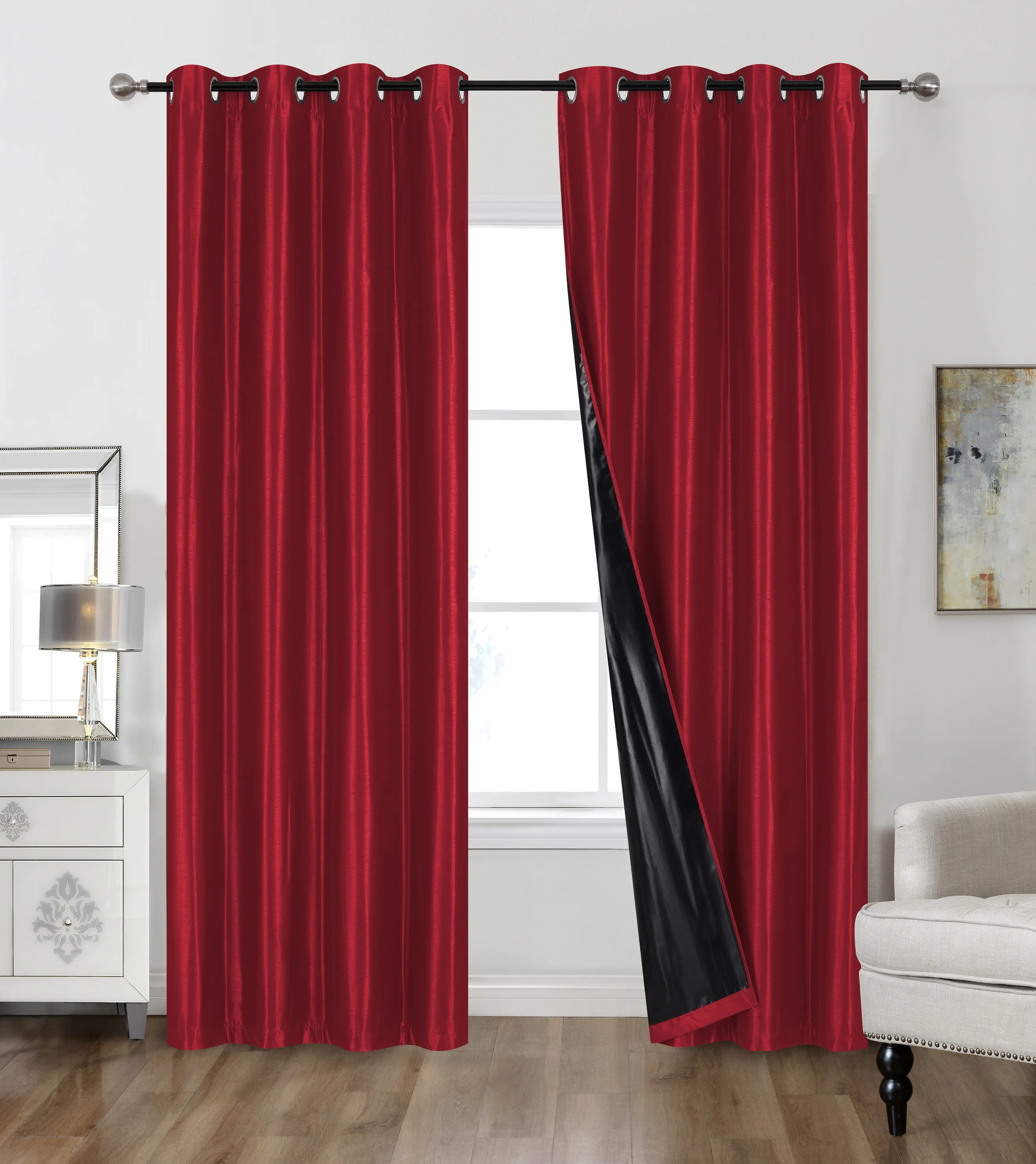 100 Blackout Window Curtain Panel,Heat And Full Light Blocking Drapes