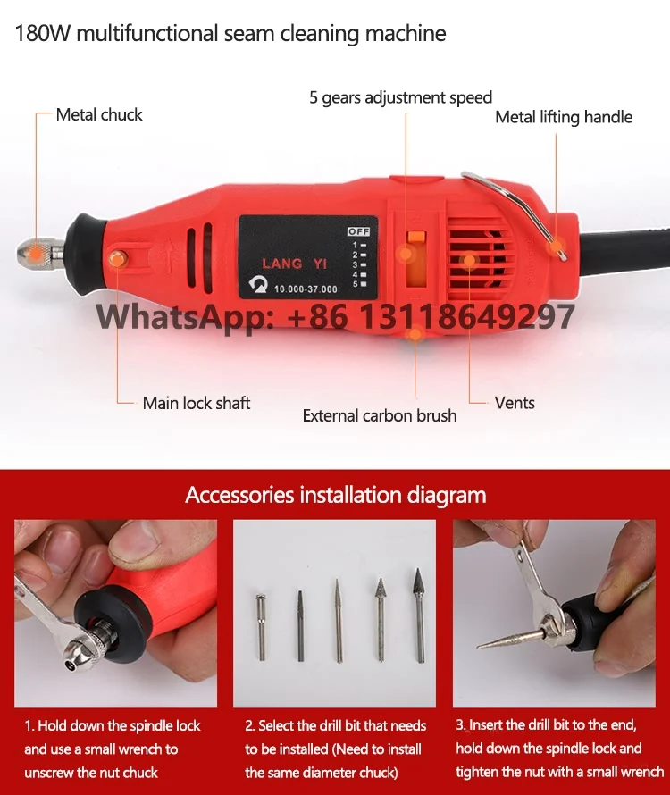 Diy Abrasive Tool Electric Engraver Automatic Grinder Kit Mini Drill ...