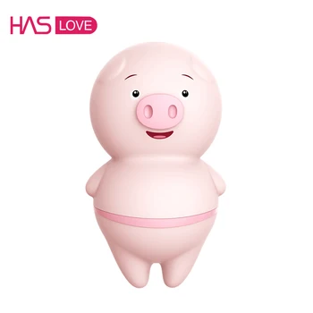 HL-1907 Pig licking Vibrator cliloral licking sucking vibrator 6 modes portable vibrator adult sex toys for woman