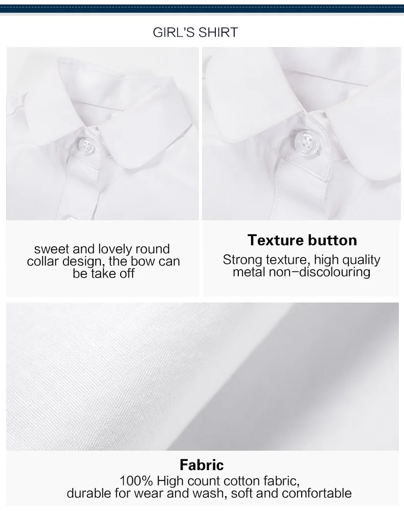 Custom Wholesale School Kids Japan Material Fabric Uniform Design White ...