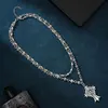 Silver Cross Necklace - 2