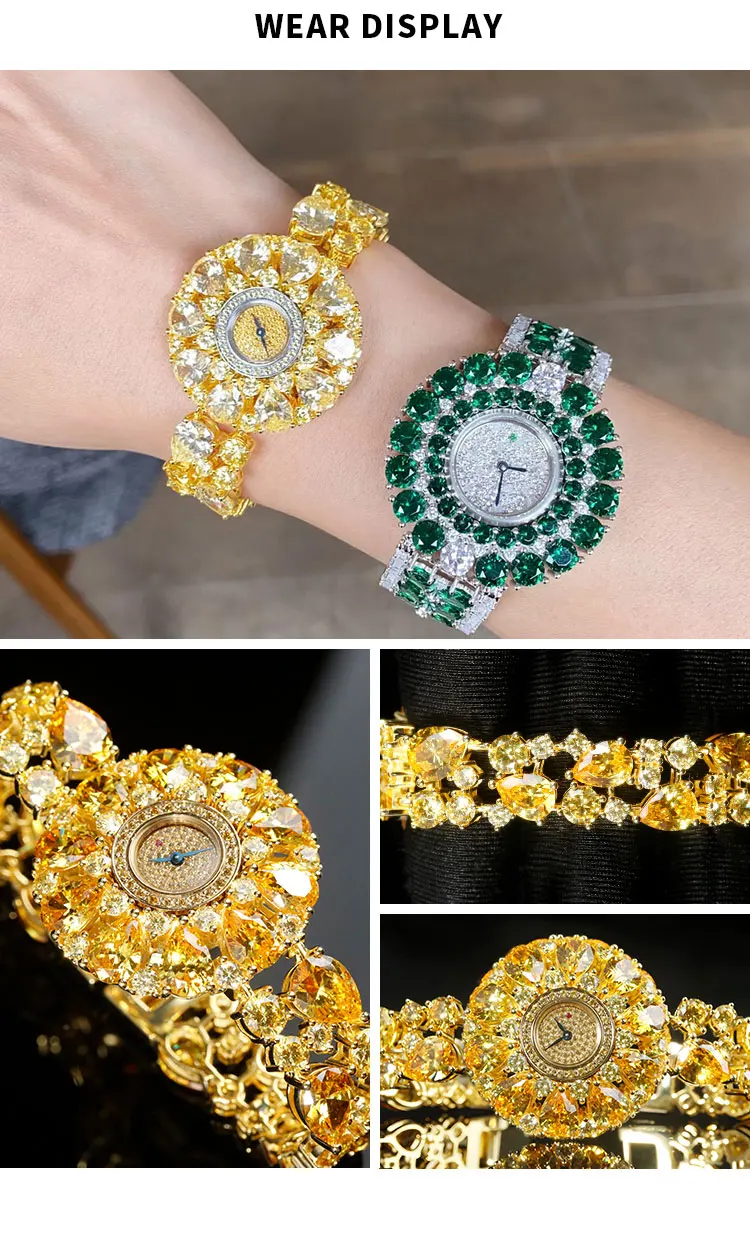 Ladies Ceramic Diamonds Waterproof Quartz Watch