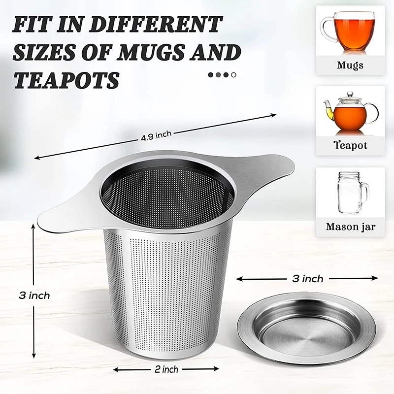 Wholesale Reusable Loose Tea Leaf Steeper Strainer Stainless Steel Tea