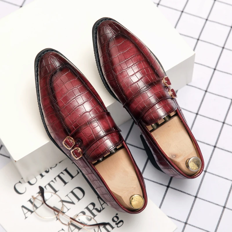 Men Formal Dress Shoes Classic Pointed Head Genuine Leather Shoes Casual Men's Italian Walking