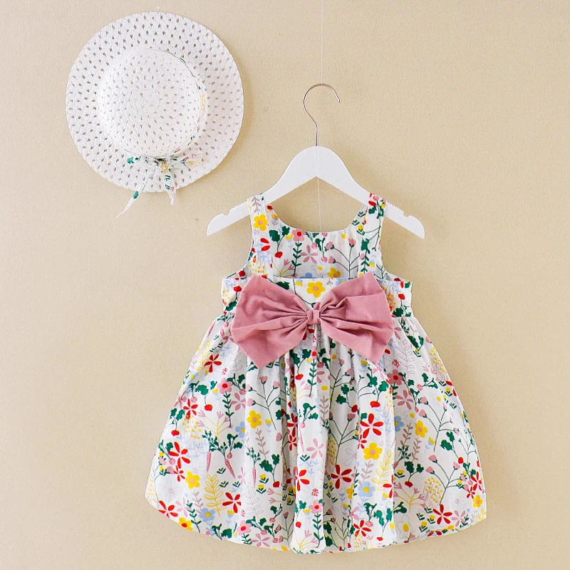 Baby Infant Floral Printing Bow ...