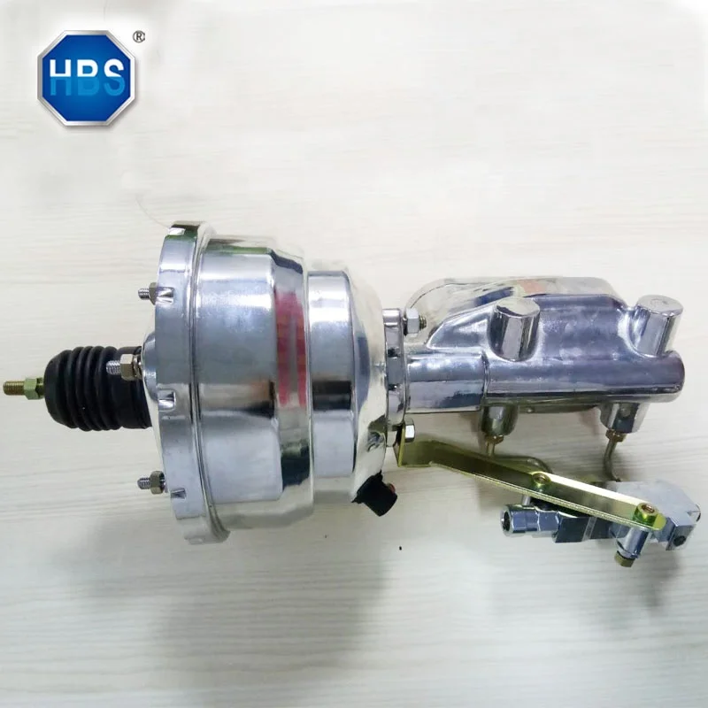 Chrome Power Brake Booster & Master Cylinder For 64-66 Ford Mustang - PV2C Style 6 thumbnail image