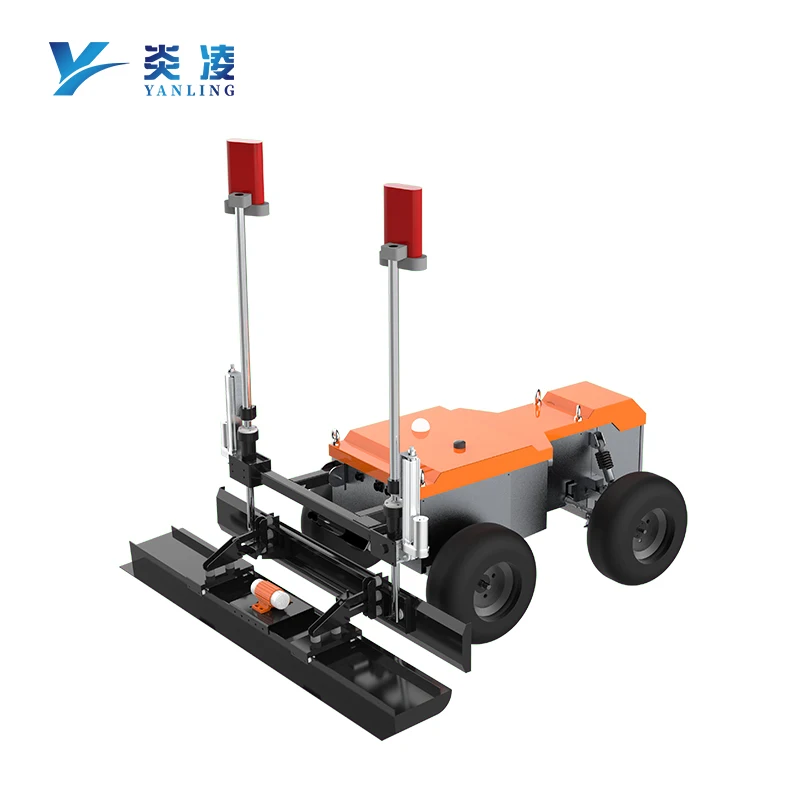 Four-Wheel Concrete Laser Screed Robot Construction Articulated Robot Used for Floor Screed