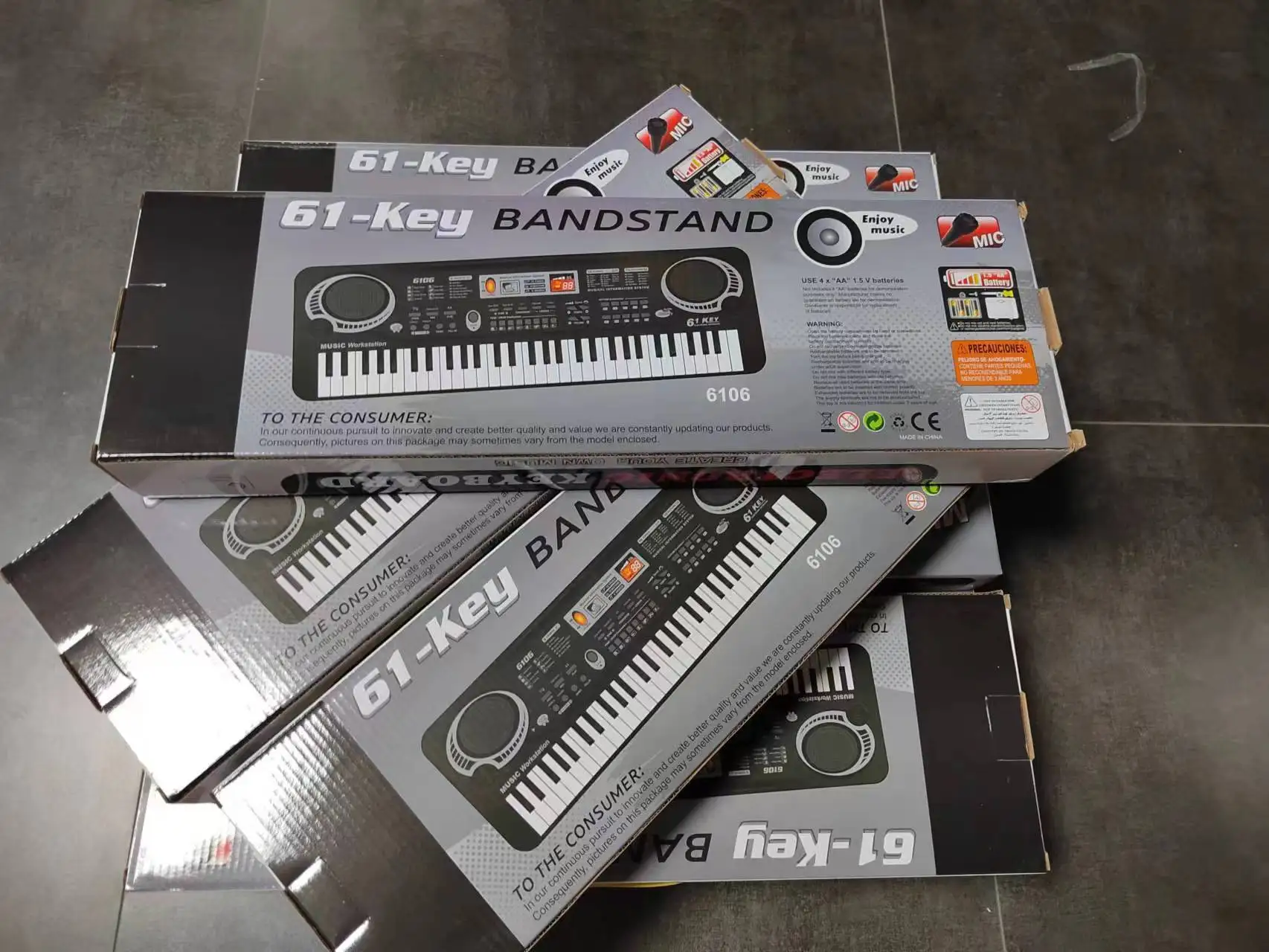 Многофункциональная портативная электрическая цифровая фортепианная клавиатура музыкальные инструменты игрушечная клавиатура пианино с микрофоном для детей