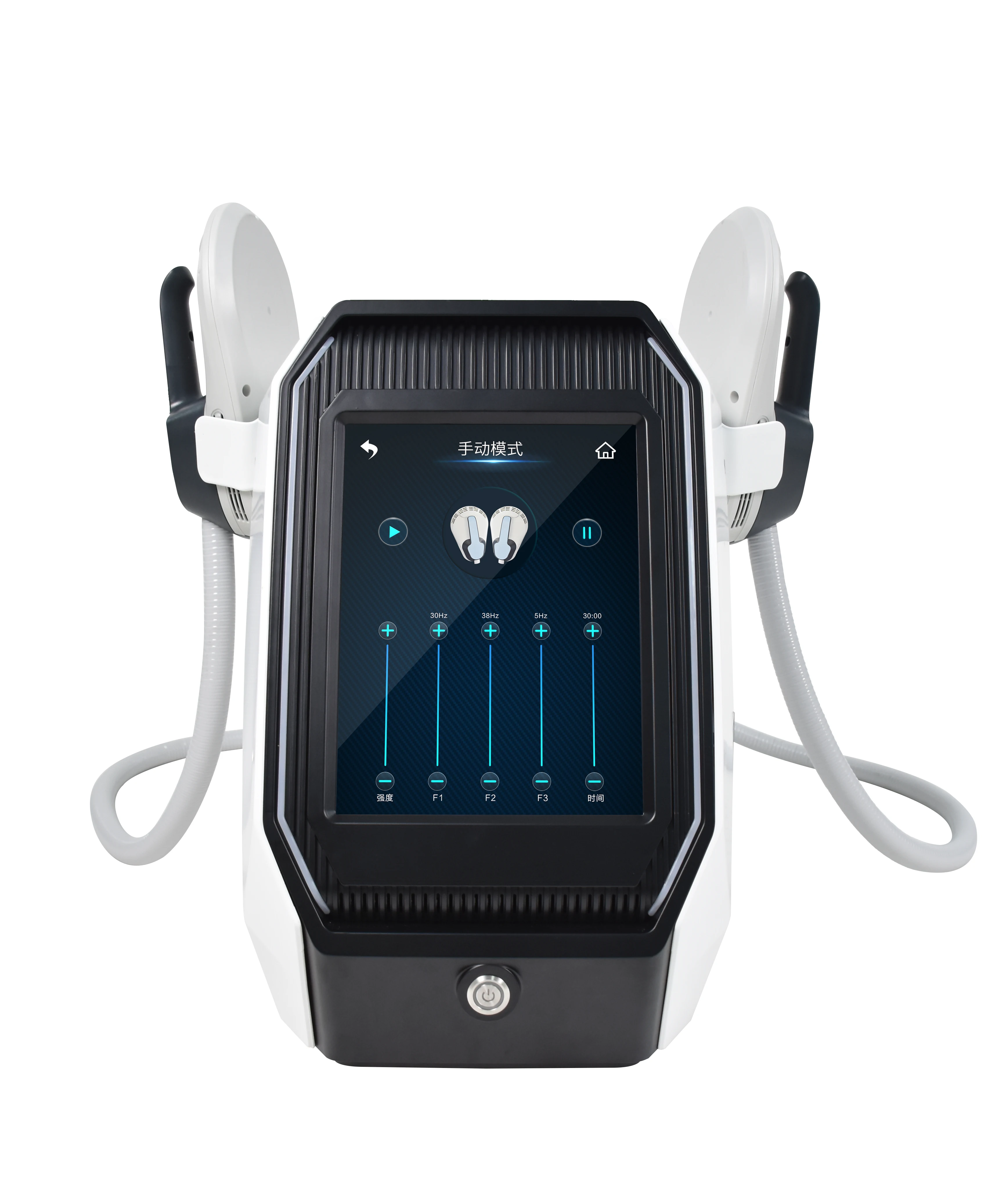 Portable 3000W Body Sculpting Machine StandingEMS Buttock Muscle Stimulator 2 Handles for Slimming Weight Loss Skin Hands