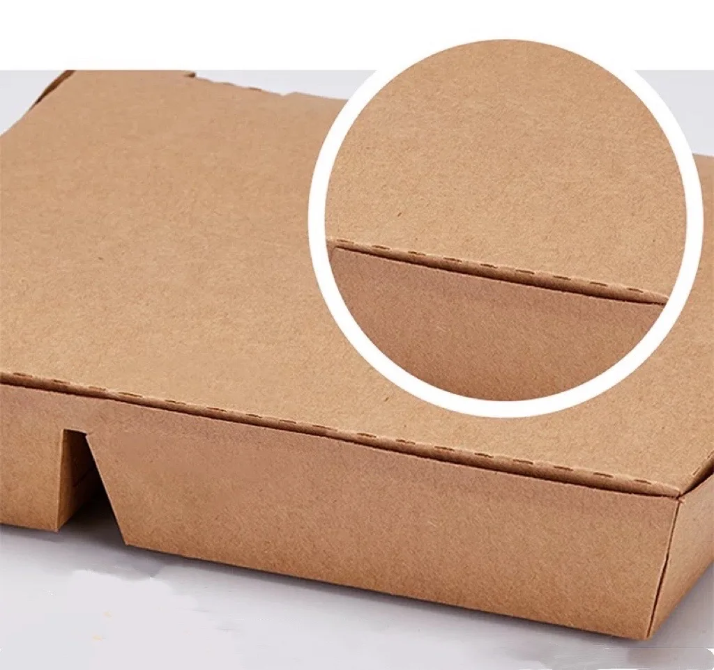 Custom Printed Disposable Take away To go Packaging Container Kraft Lu –  Fastfoodpak