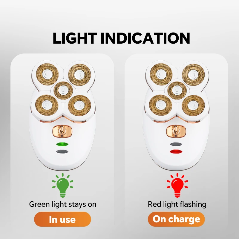 Portable USB-Charging Lady Shaver Five Stainless Steel Blades Waterproof Bikini Trimmer for Body Hair for Household RV Hotel Use details