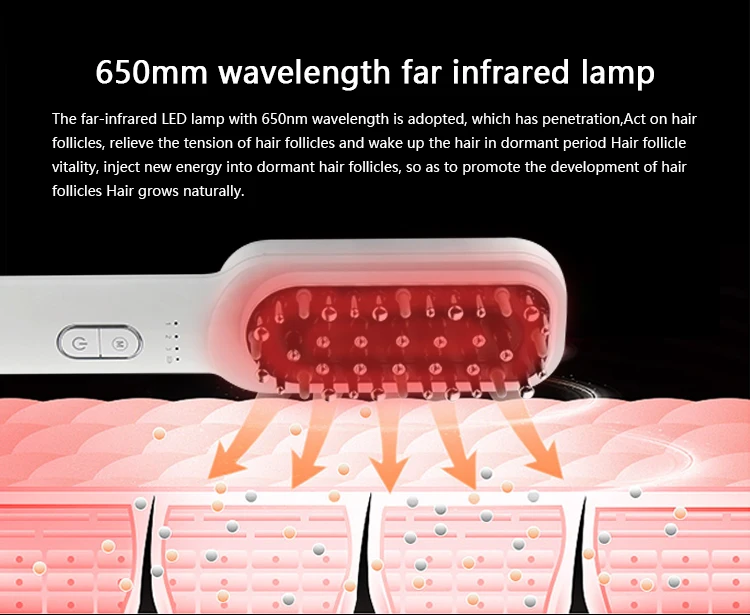 Psb New Red Light Hair Loss Treatment Laser Brush Scalp Massage Hair