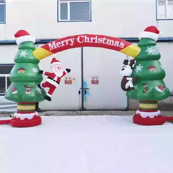 Christmas Decorations Inflatable Arch Funny Christmas Trees Design For Outdoor Merry Christmas Party Events Entrance Gate