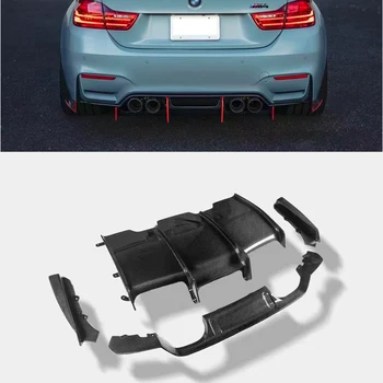 For BMW F80 M3 F82  M4 14-19 Standard Convertible Dry Carbon Fiber Rear Bumper Diffuser Lip Spoiler PSM DRY Bumper Car Body Kit