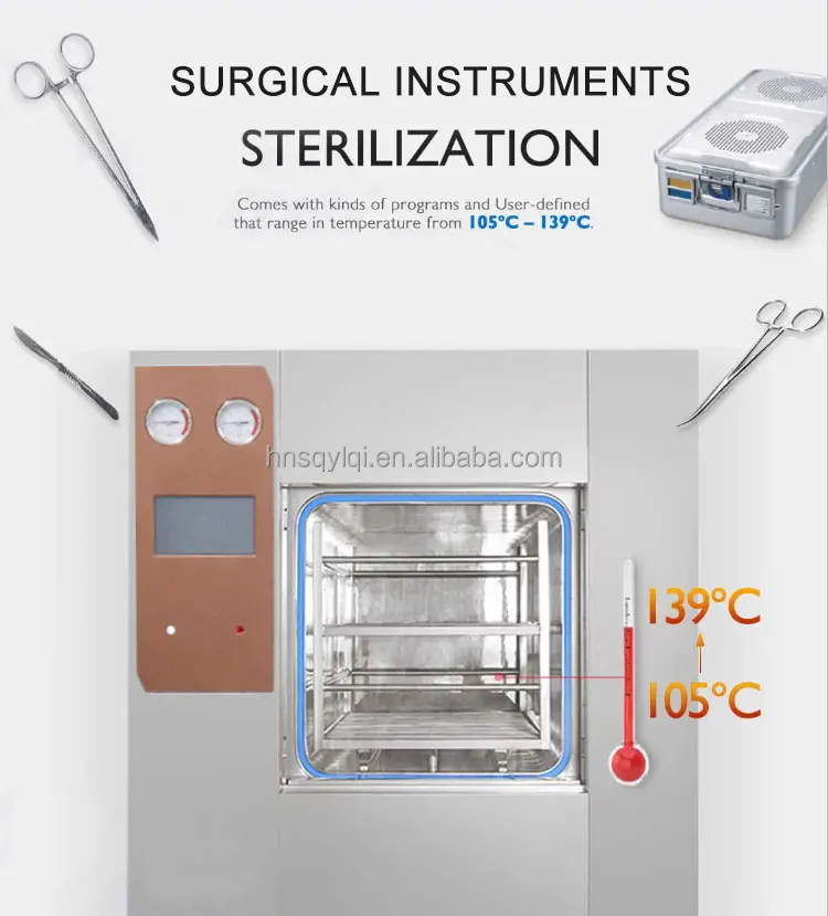 SQ Medical Large Pressure Steam Autoclave Sterilizer Double Door Autoclave For Hospital Use