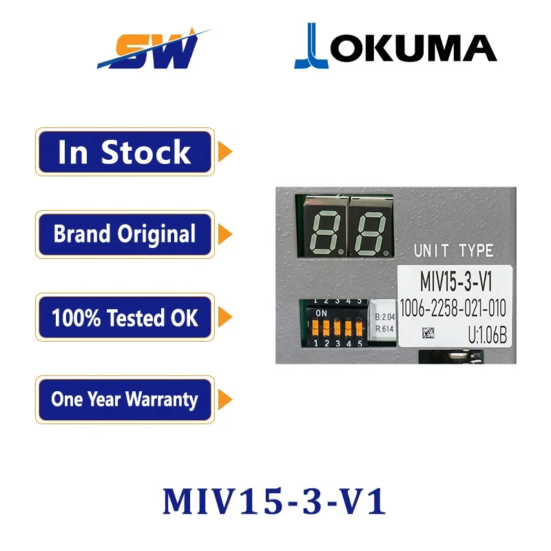 MIV15-3-V1 OKUMA CNC Spindle Drive Unit Used Original in Stock