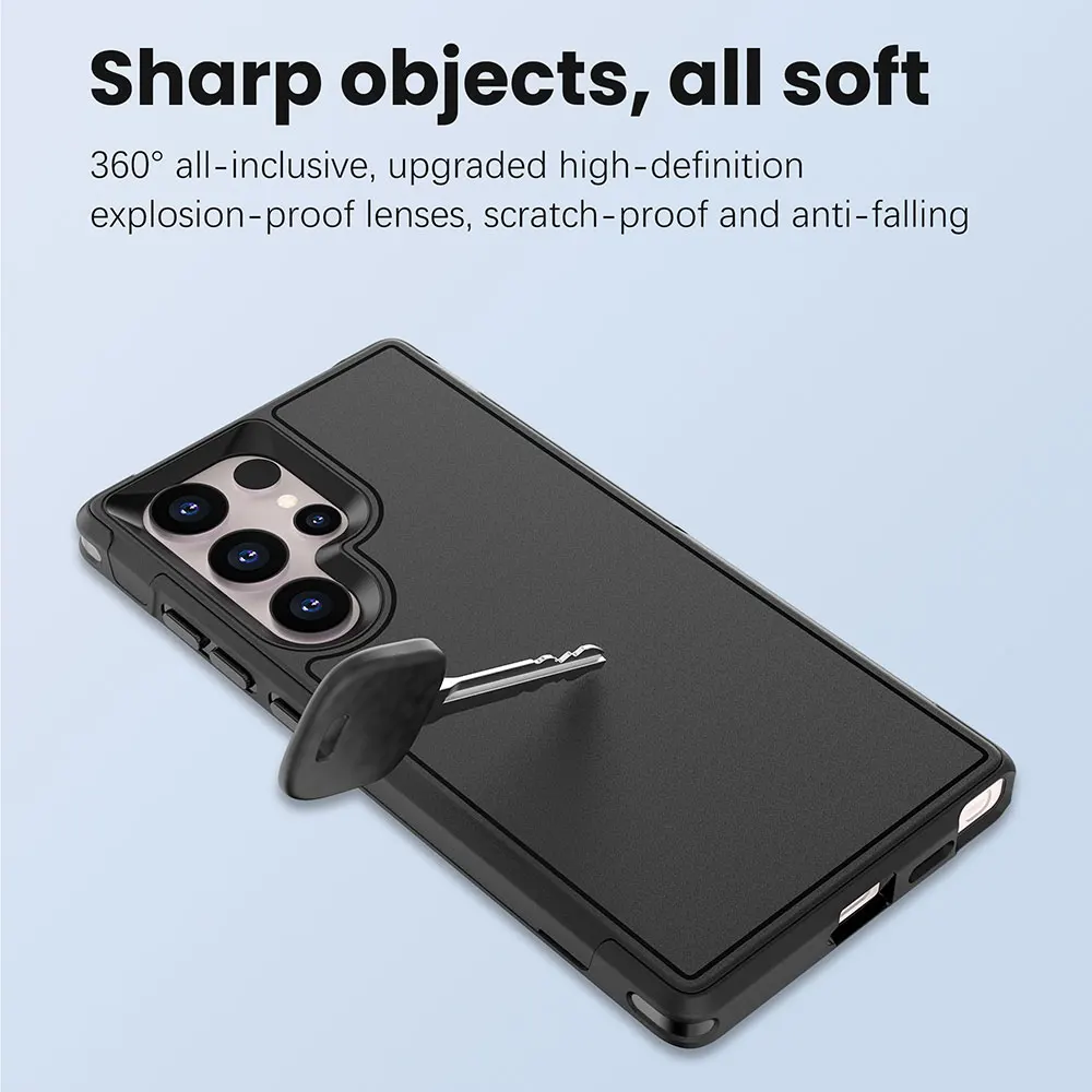 Tpu Pc Phone Case For Samsung Galaxy S24 Ultra F55 C55 M55 S23+ S22 Simple Business Pure Colour Anti Fall Scratch Sjk494 Laudtec details