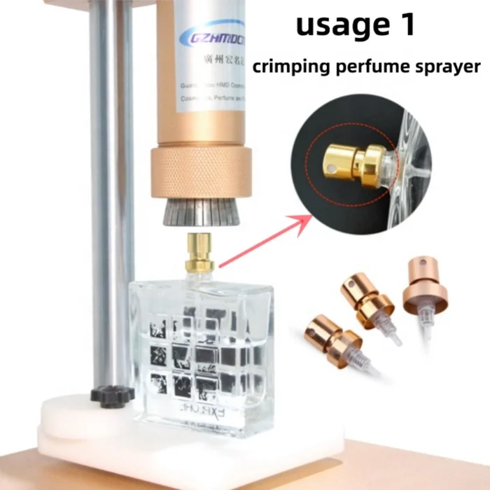 Manual Perfume Glass Bottle Crimping Machine Capper and Collar Press Packing Aerosol Sprayer Crimper Capping Pressing Equipment