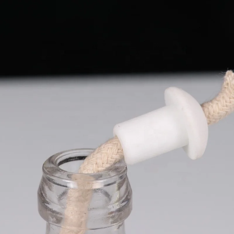 Wick Oil Lamp with Ceramic Holder Fiber Glass Heat for Wine Bottle for Candles & Fragrance Accessories