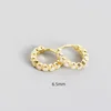 6.5mm oro pietra bianca