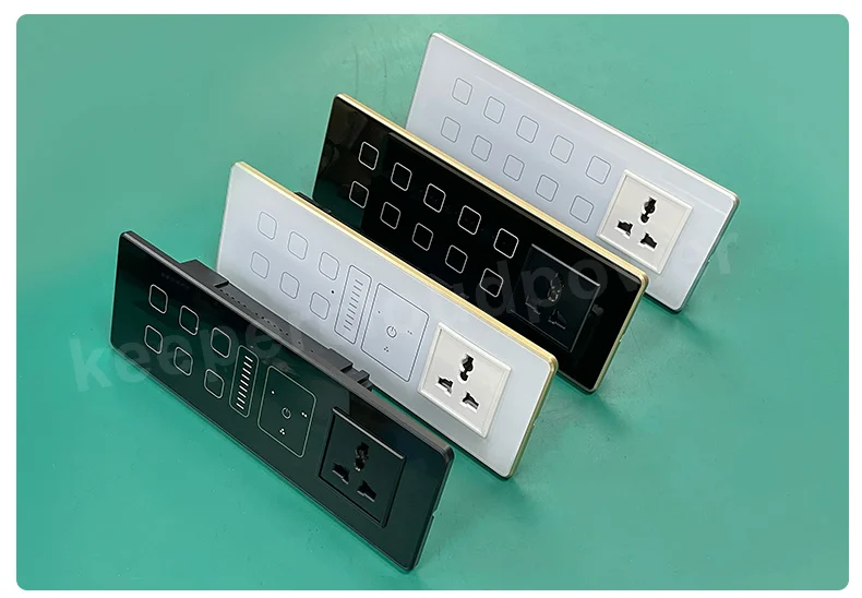 Suitable for Tuya Zigbee Smart Home Large Panel Light Switch Socket Wall Mounted Fan Speed Controller Compatible with Smart Life