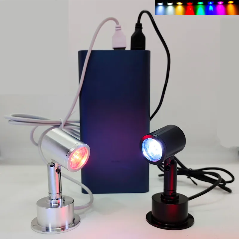 etrnLED USB Spot Light Mini Led Lamp Jewelry Showcase Wine Cabinet Lighting  Kit 1W 3W Adjustable