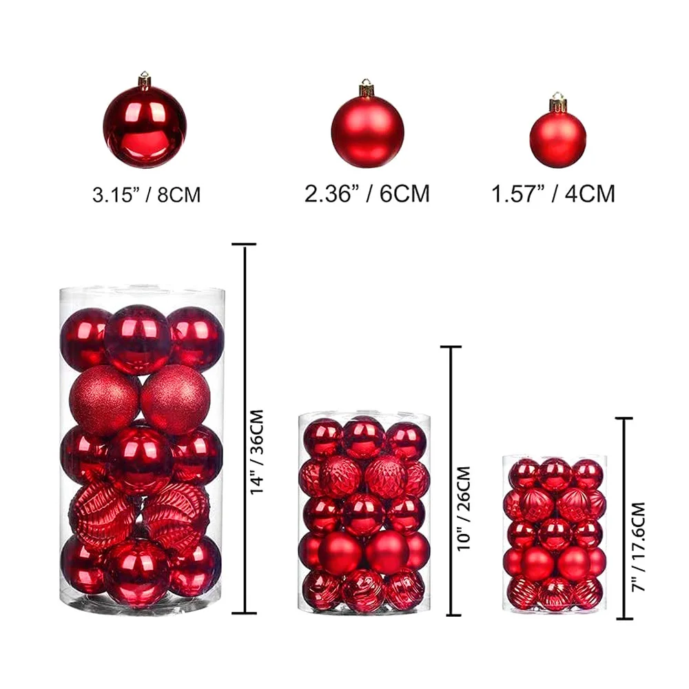 Wholesale Factory Direct Sale Cheap Round Plastic Christmas Plain Ball for Holiday Party Christmas Tree Hanging Pendant