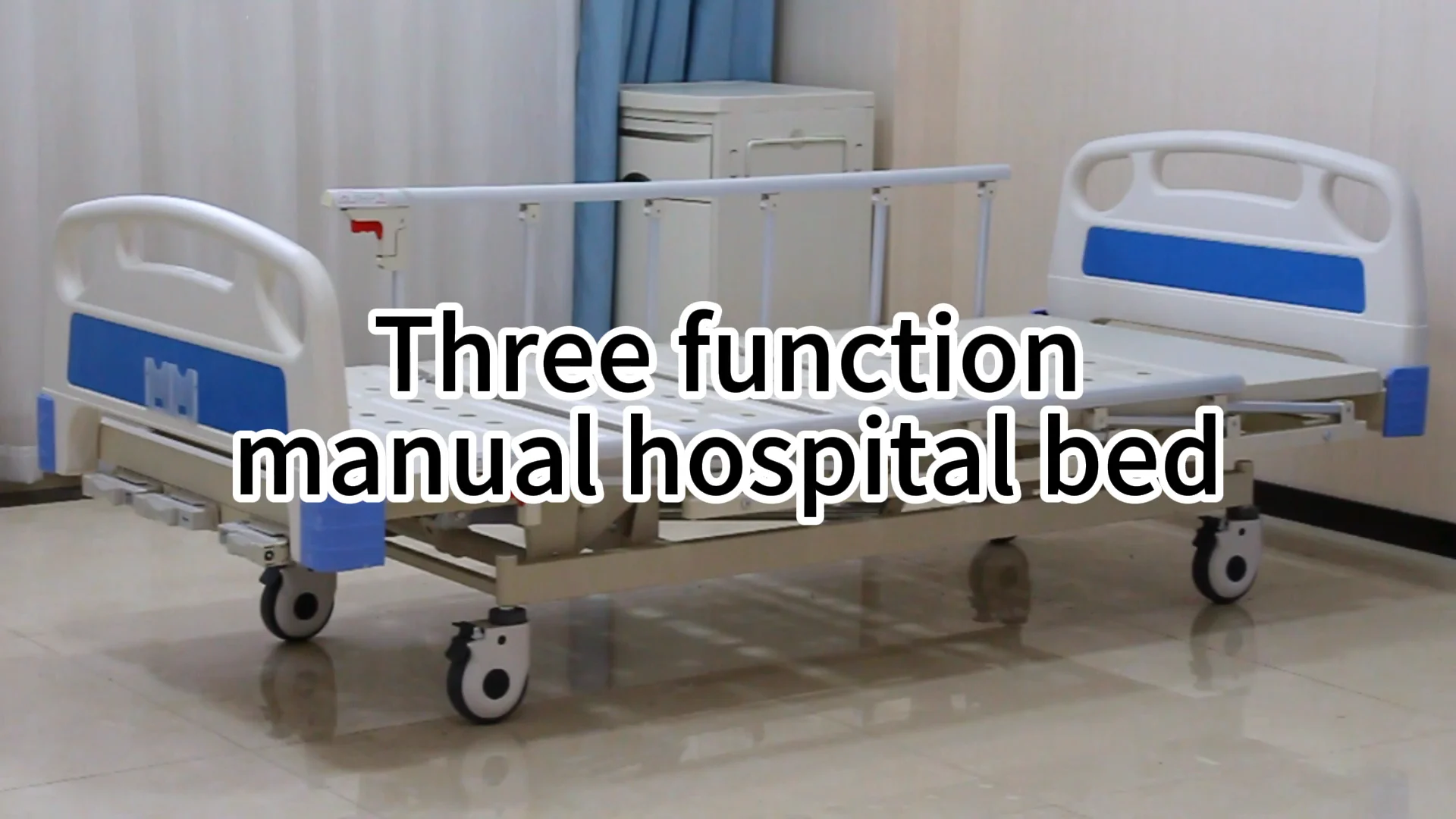High Quality 3 Functions Manual Medical Beds Three Cranks Hospital Beds
