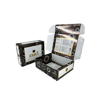 C19 Custom Double Printing Colorful Luxury High Quality Illusionary Gold Foil Gift Box Mailing Box Corrugated Box