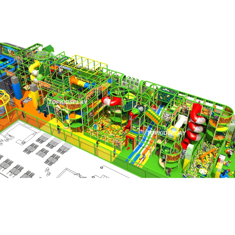 Topkidsplay Amusement Park Equipment Kids Indoor Playground For Sale Custom Indoor Slide Indoor