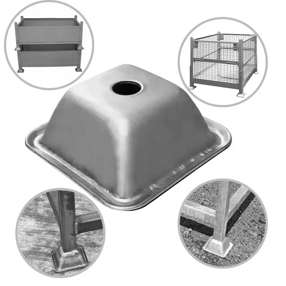 Direct Factory Custom Made Mild Steel Pallet Feet Steel Stacking Feet for Steel Pallets and Bins