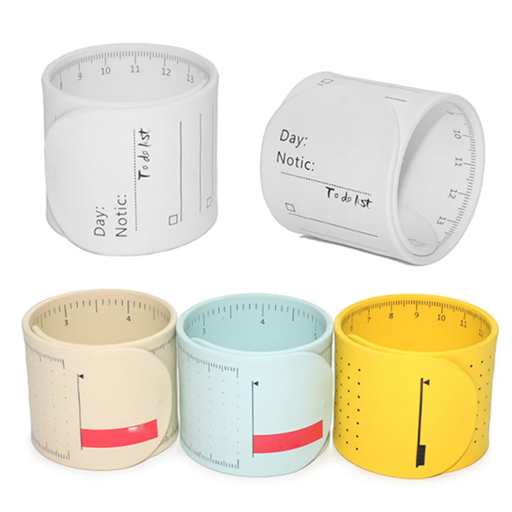 Silicone Memo Wrist Band, Waterproof Slap Bracelets Wrist Strap Waterproof Reusable Writable Erasable Wrist Strap Wearable Memo/