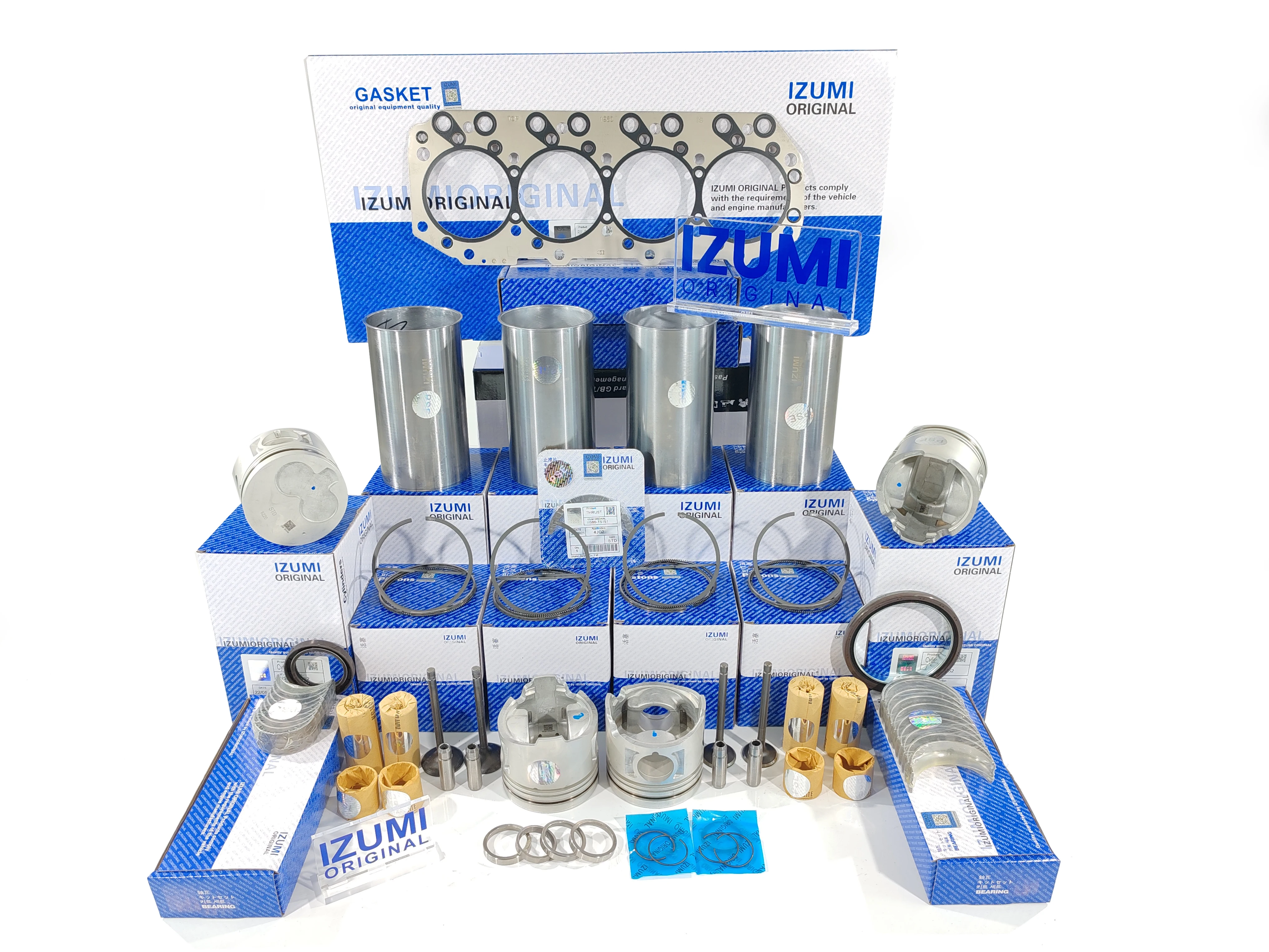 IZUMI Original Engine Rebuild Kit 4JG1 4JG2 4JB1 4JJ1 4BA1 Liner Kit 4HF1 4HE1T 4BD1 ISUZU Overhaul Repair Kit