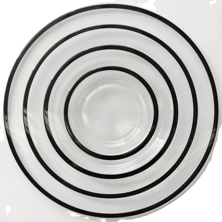 
Свадебное украшение, кружевная черная стеклянная пластина для зарядного устройства 