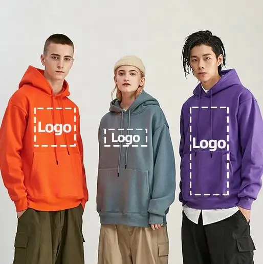 High Quality Heavyweight 100 Cotton Hoodie Men Custom Logo Full Zip Up