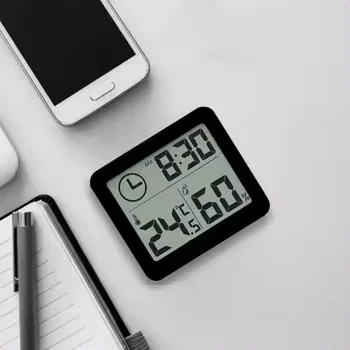 3.2 Inch Large LCD Screen Automatic Electronic Temperature Humidity Monitoring Multifunction Thermometer Hygrometer Clock