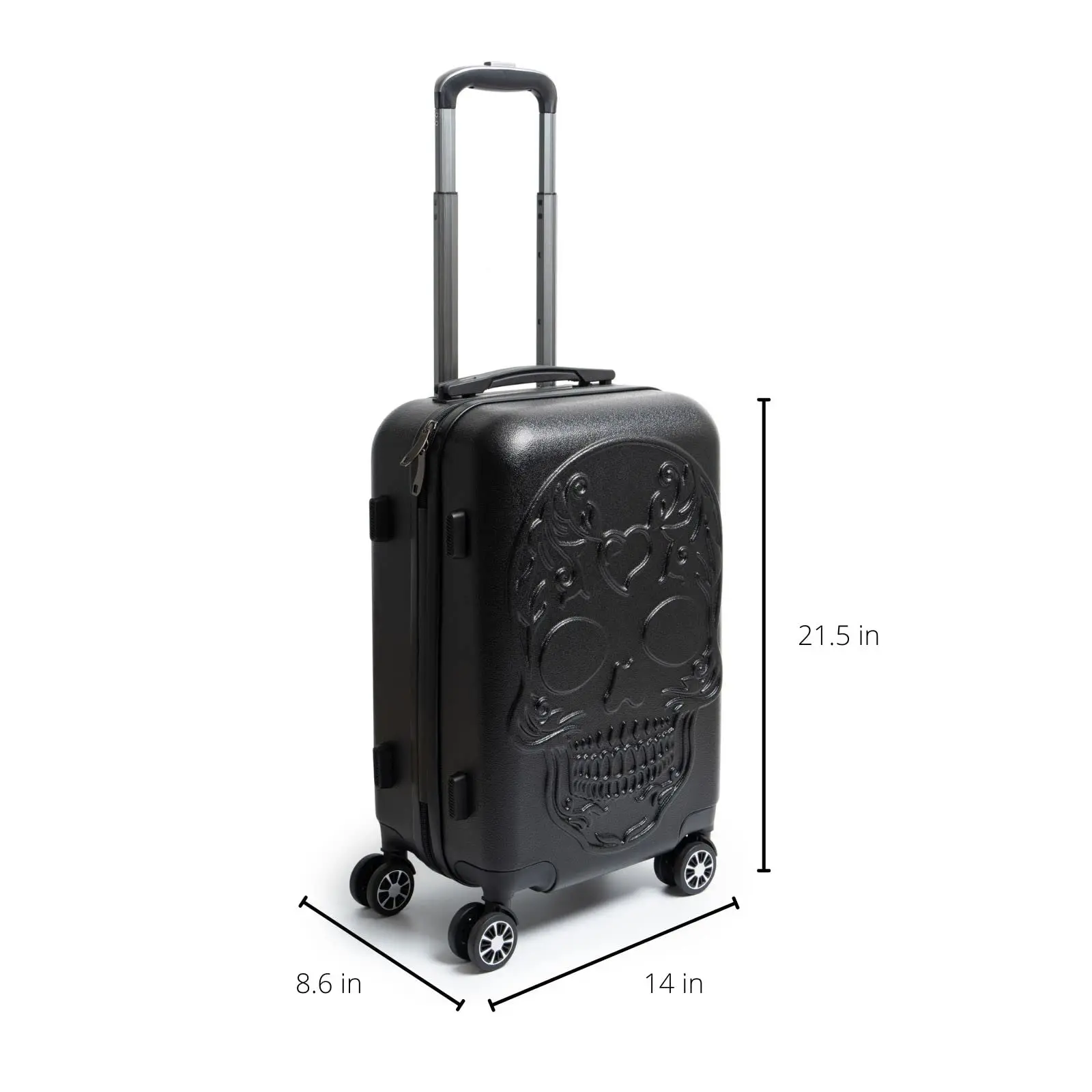 Sugar Skull Travel Suitcase With Wheels Spinner Rolling Luggage Bag for Traveling Hard Shell Spinner Carry on Baggage