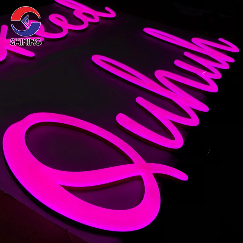 SHINING Direct Factory 180 Degree Custom Acrylic Neon Signs Acrylic Neon Sign Led Illuminated Letters Electronic Signs