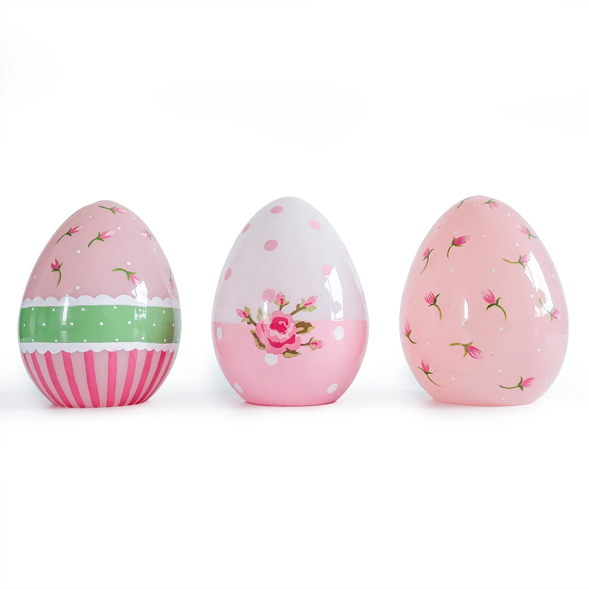 Wholesale handmade coloring led blown glass craft Easter egg decorations 2022 best selling products with lights